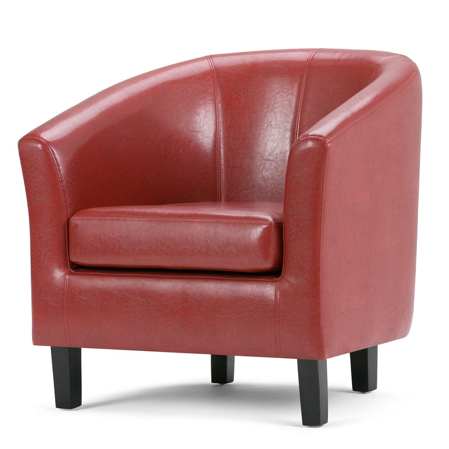 Red Vegan Leather | Austin Vegan Leather Tub Chair