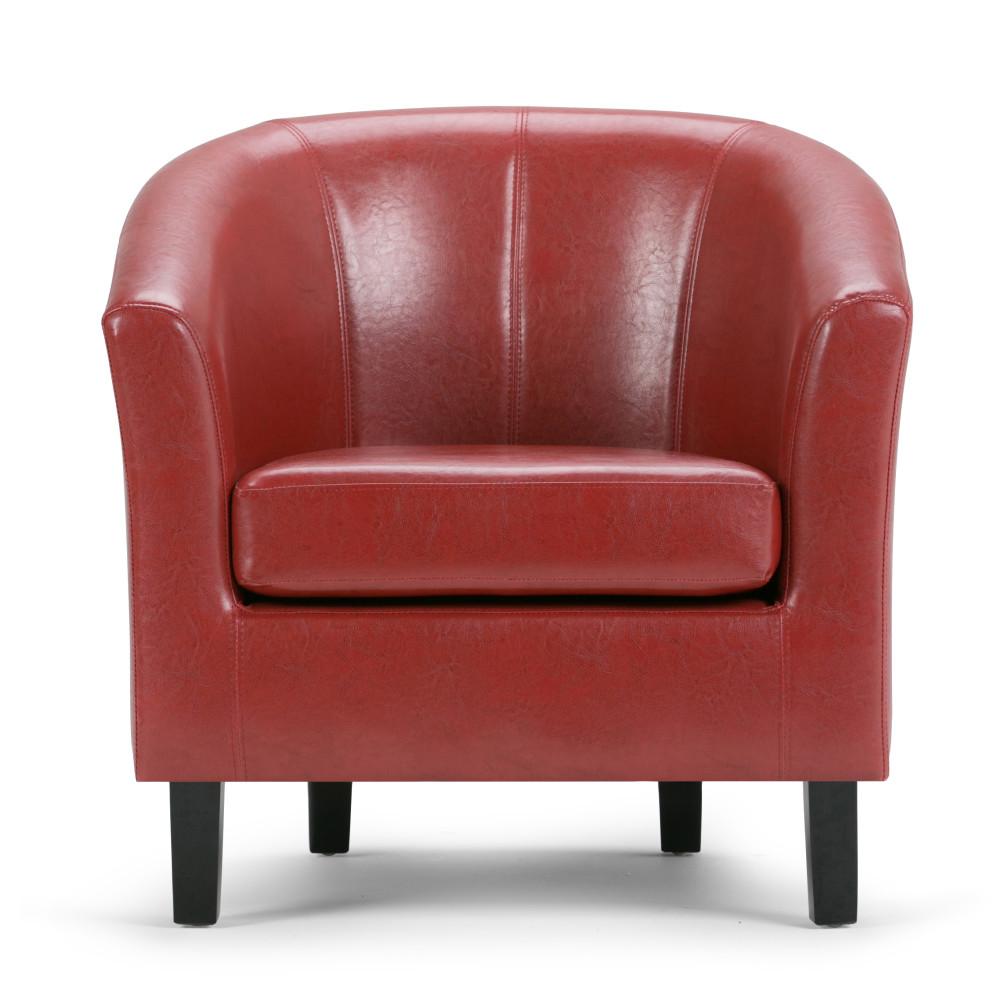 Red Vegan Leather | Austin Vegan Leather Tub Chair