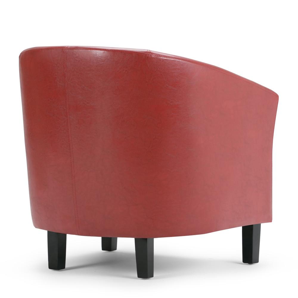 Red Vegan Leather | Austin Vegan Leather Tub Chair
