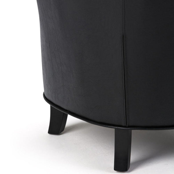 Distressed Black Distressed Vegan Leather | Kildare Tub Chair