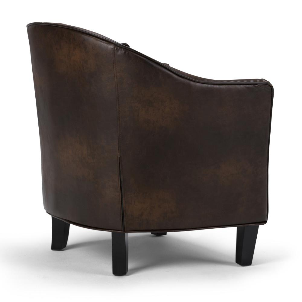 Distressed Brown Distressed Vegan Leather | Kildare Tub Chair