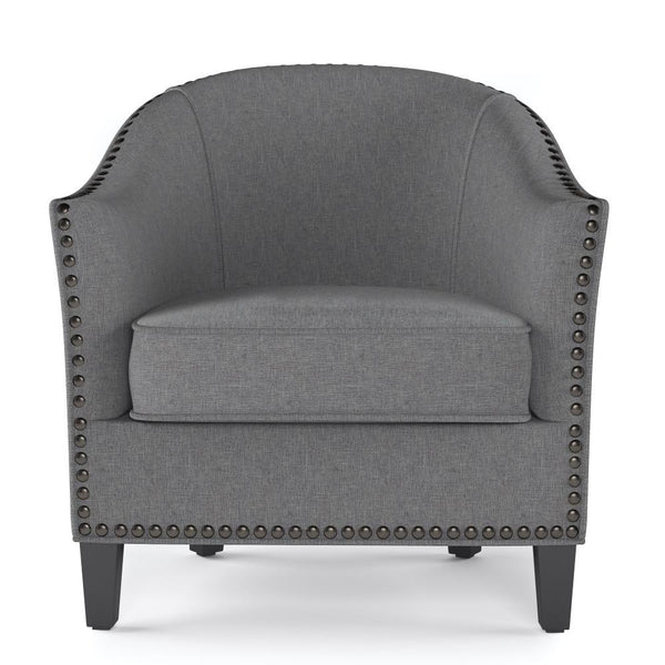 Slate Grey Linen Style Fabric | Kildare Tub Chair