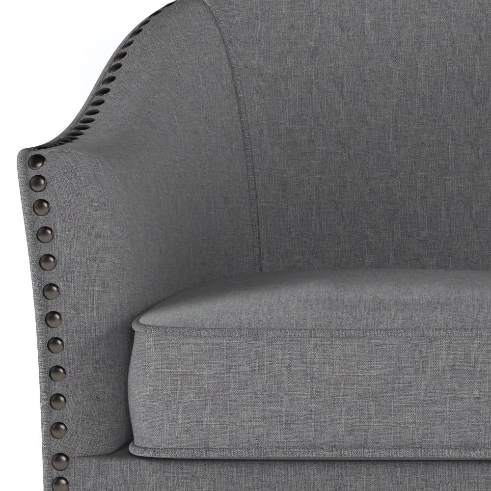 Slate Grey Linen Style Fabric | Kildare Tub Chair