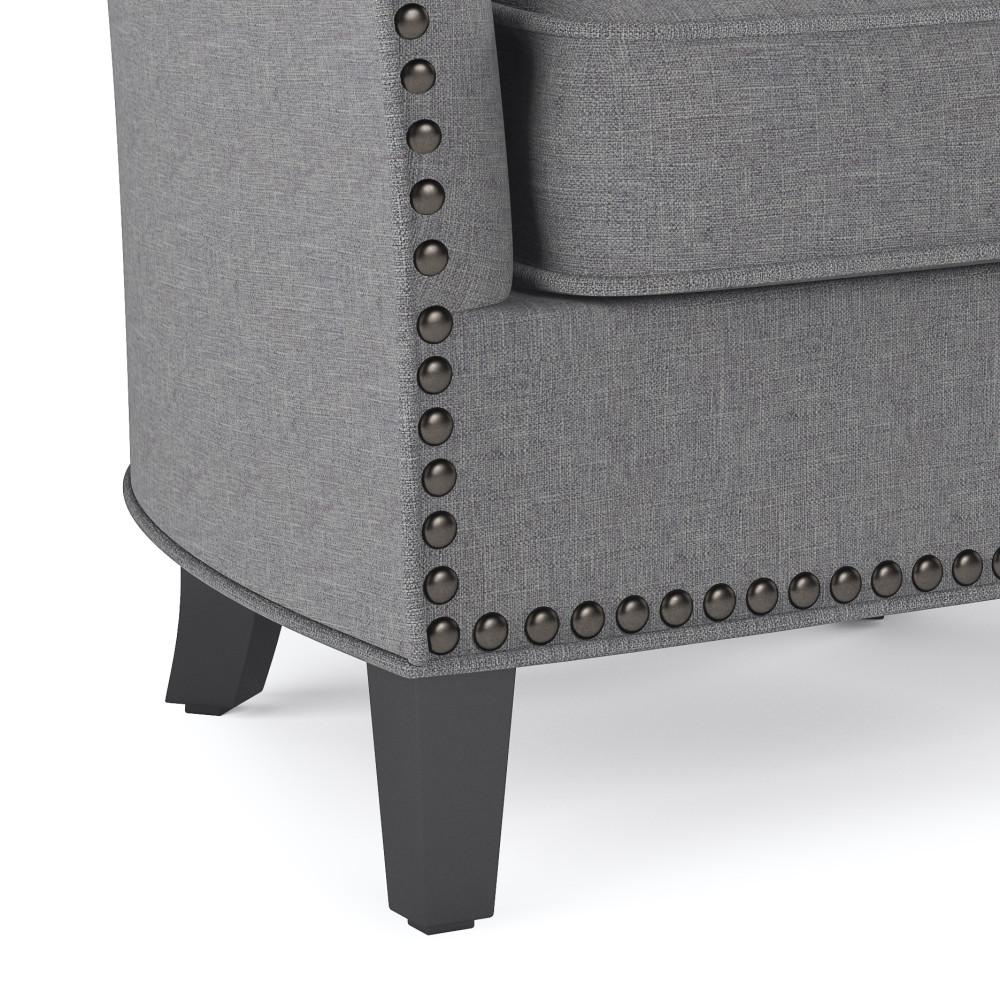 Slate Grey Linen Style Fabric | Kildare Tub Chair