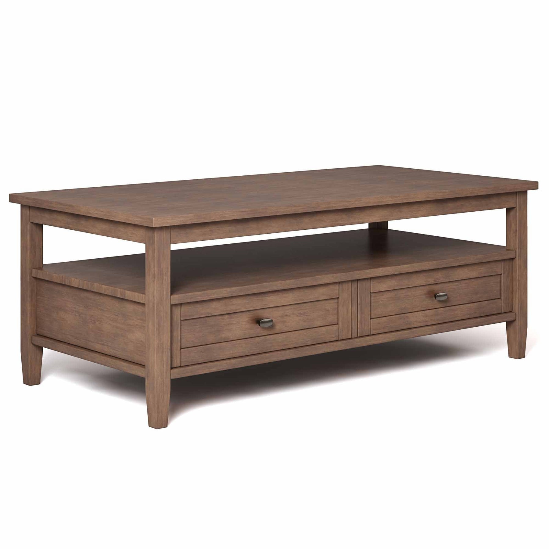 Rustic Natural Aged Brown | Warm Shaker 48 inch Coffee Table