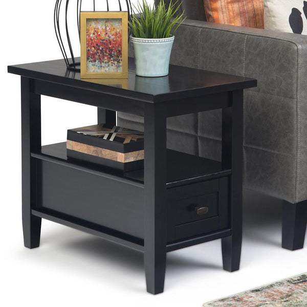 Black | Warm Shaker Narrow Side Table