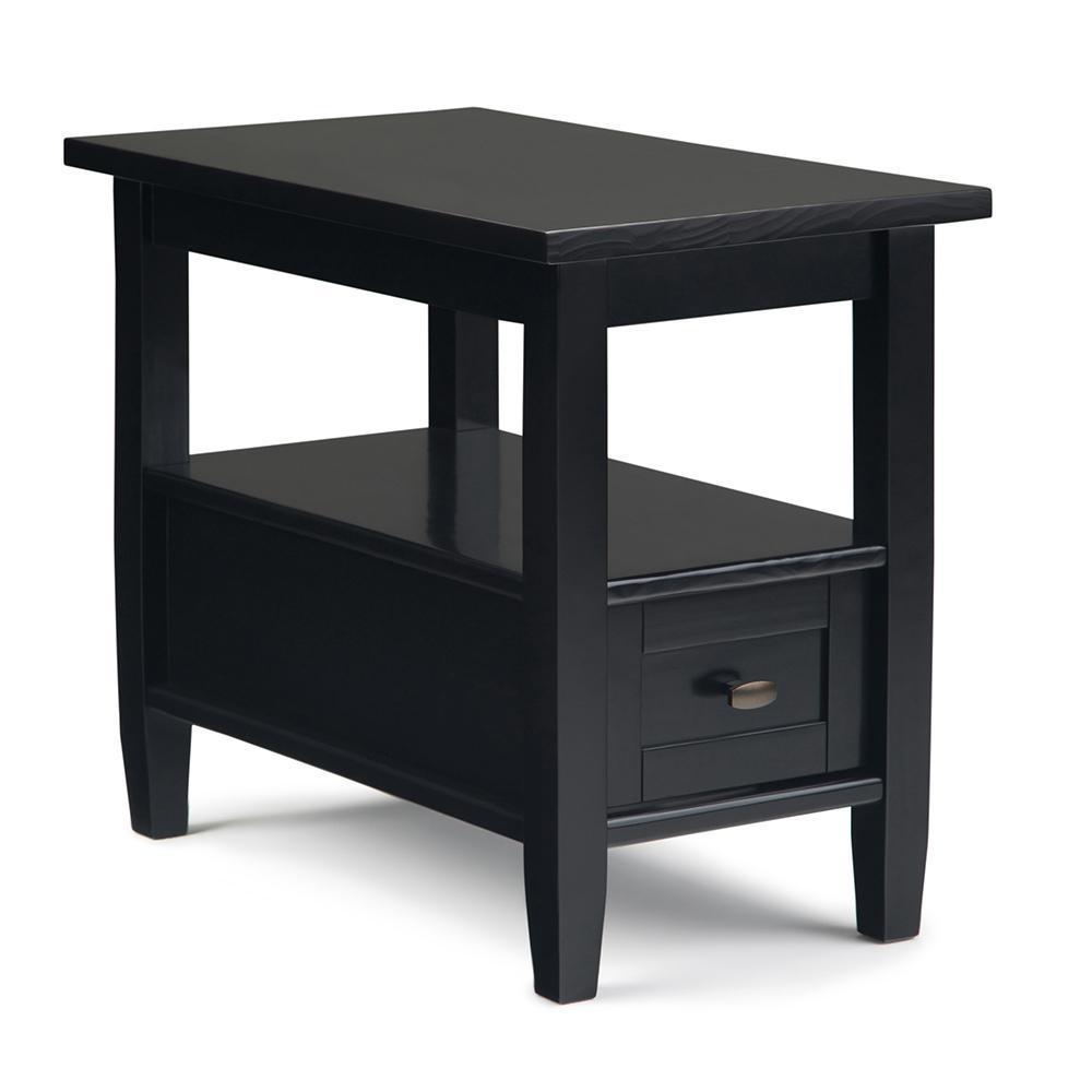 Black | Warm Shaker Narrow Side Table