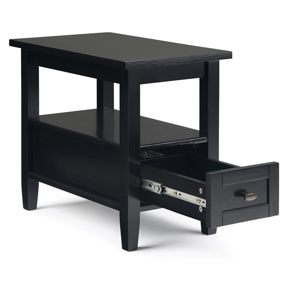 Black | Warm Shaker Narrow Side Table