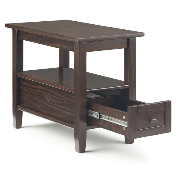 Tobacco Brown | Warm Shaker Narrow Side Table