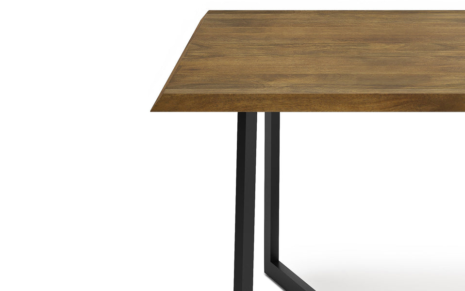 Light Brown | Watkins Dining Table with Inverted Metal Base