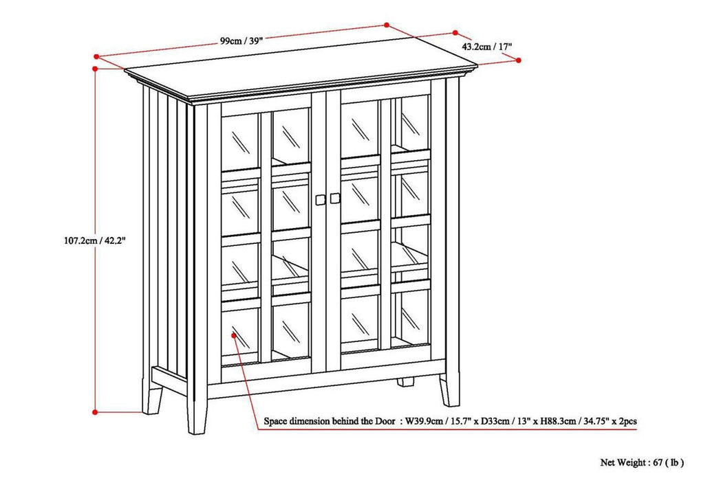 Black | Acadian Medium Storage Cabinet