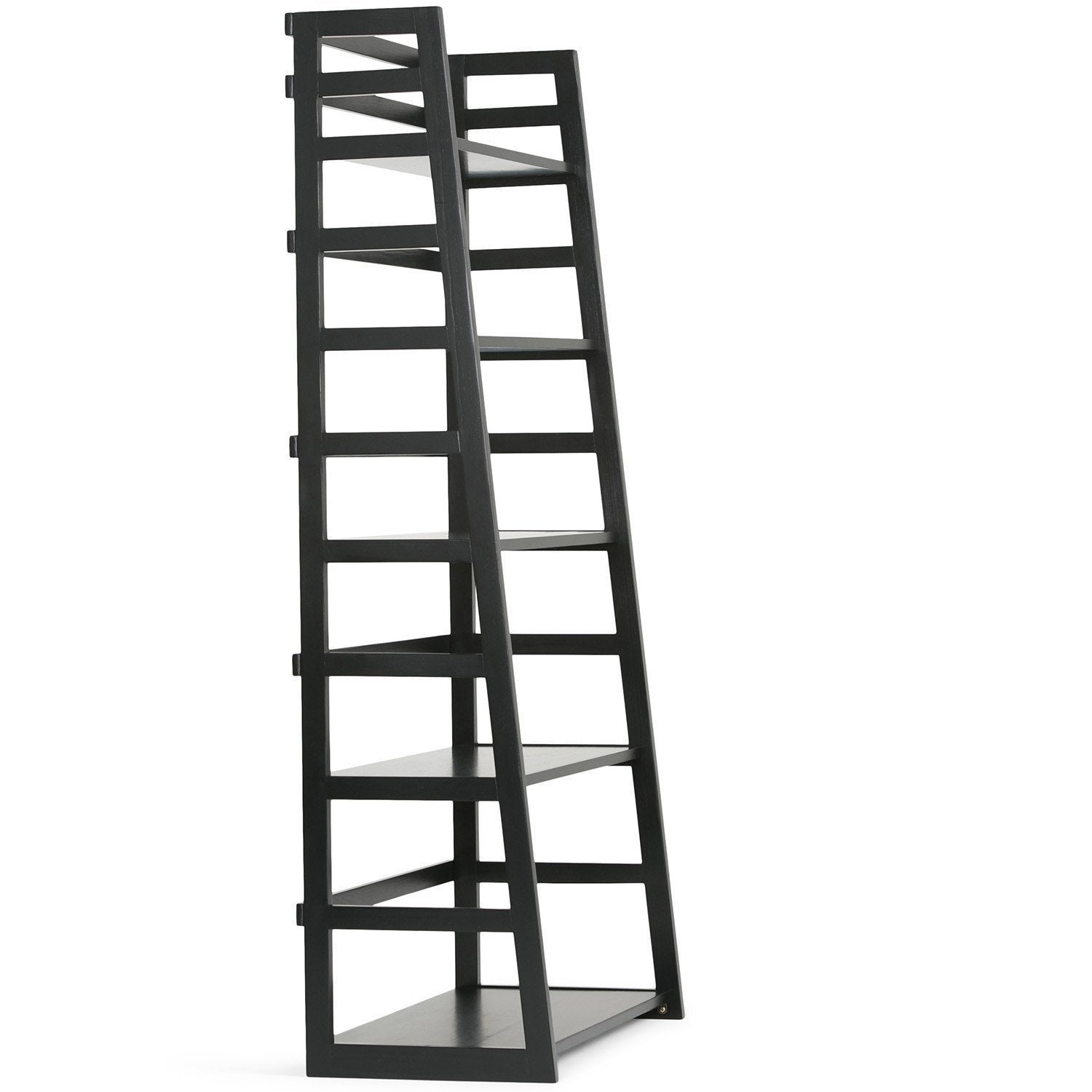 Black | Acadian Ladder Shelf Bookcase