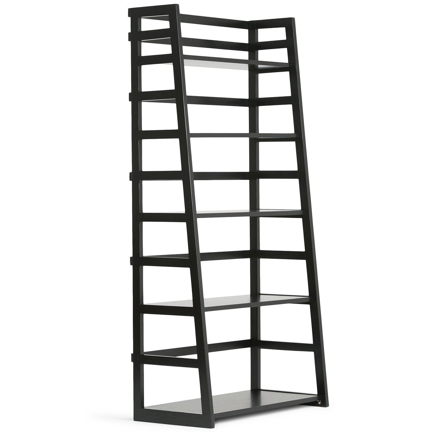 Black | Acadian Ladder Shelf Bookcase