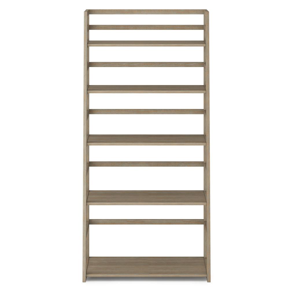 Distressed Grey | Acadian Ladder Shelf Bookcase