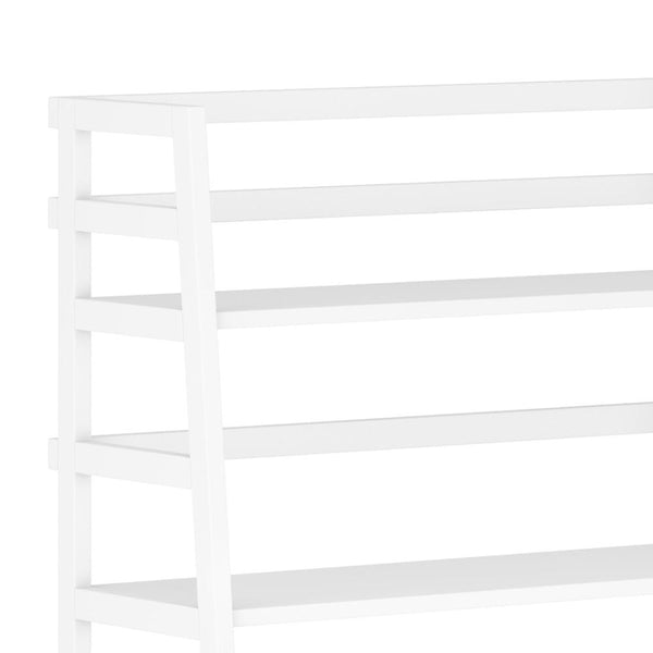 White | Acadian Ladder Shelf Bookcase