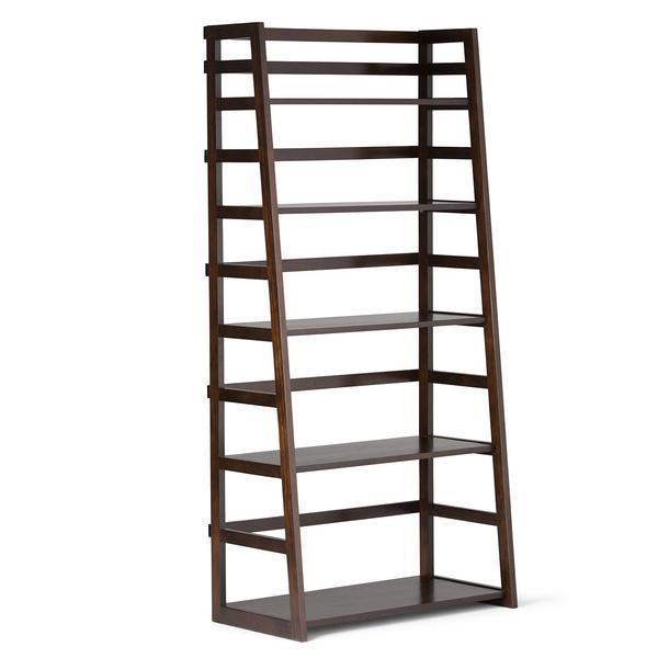 Brunette Brown | Acadian Ladder Shelf Bookcase