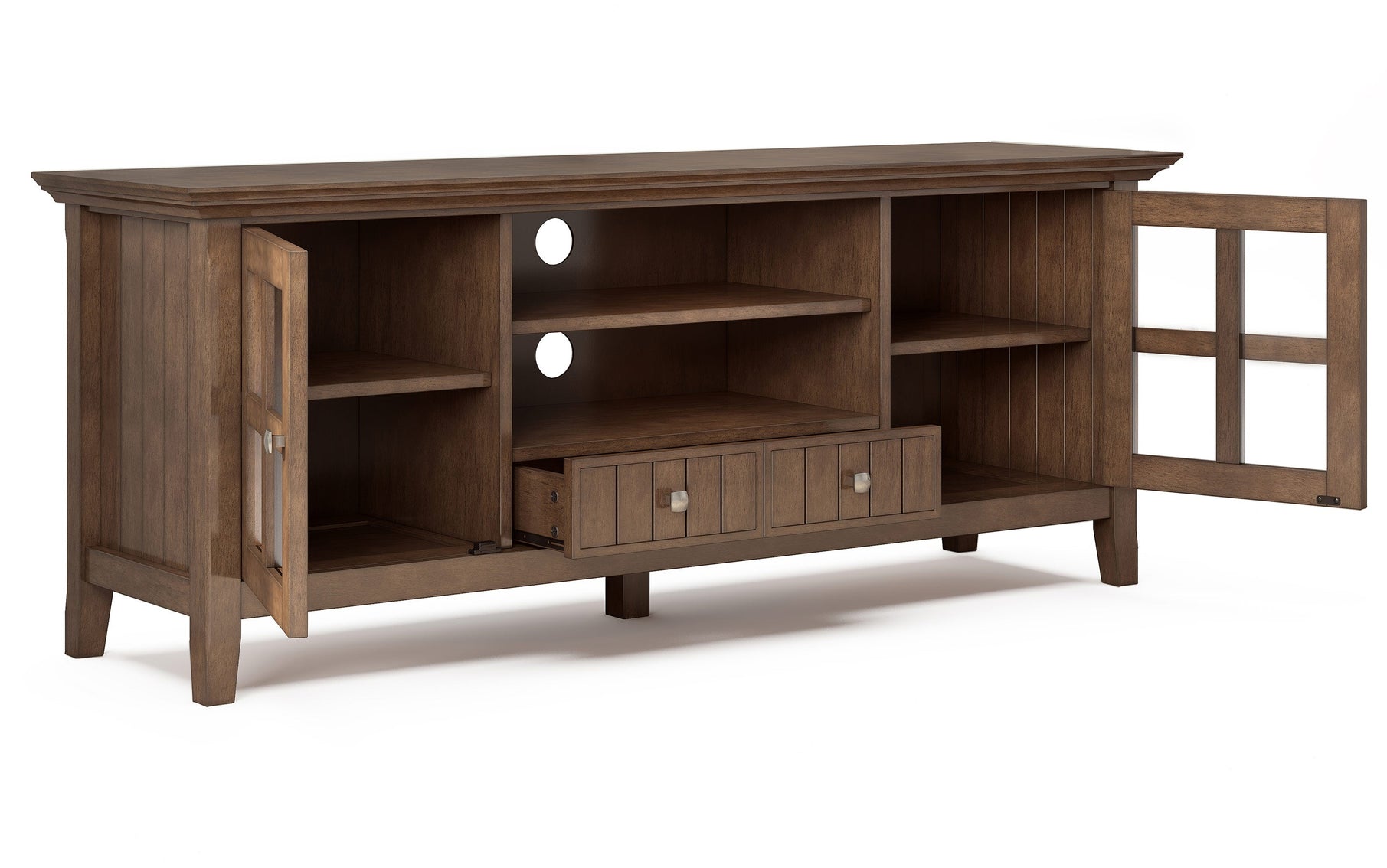 Rustic Natural Aged Brown | Acadian 60 inch TV Stand
