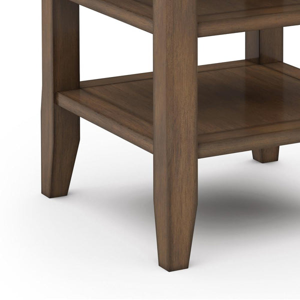 Rustic Natural Aged Brown | Acadian End Side Table