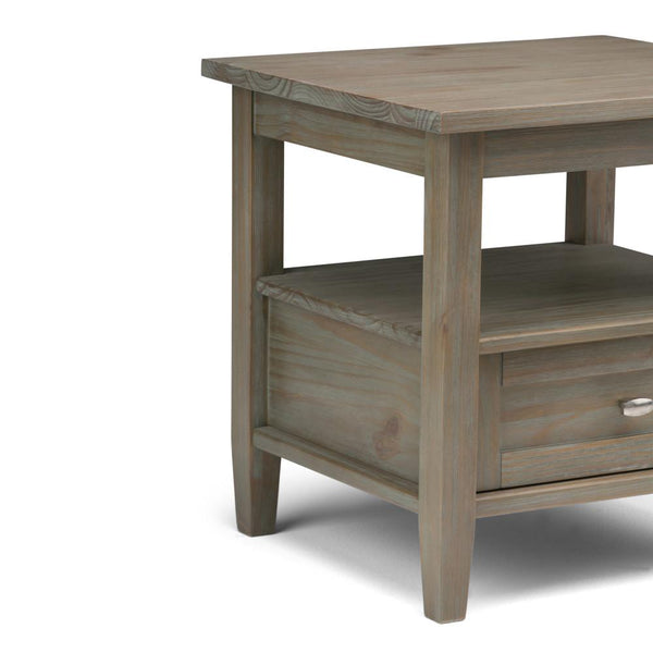 Distressed Grey | Warm Shaker 20 inch End Side Table