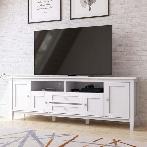 White | Warm Shaker 72 inch TV Stand