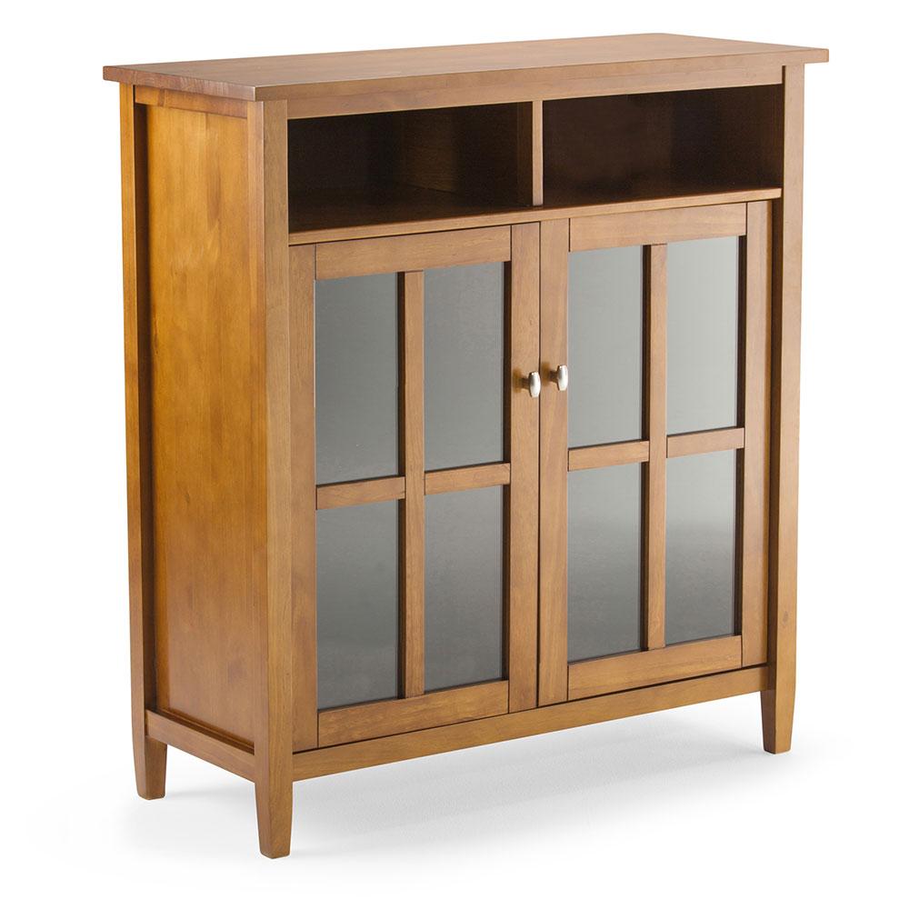 Light Golden Brown | Warm Shaker 39 inch Medium Storage & Media Cabinet