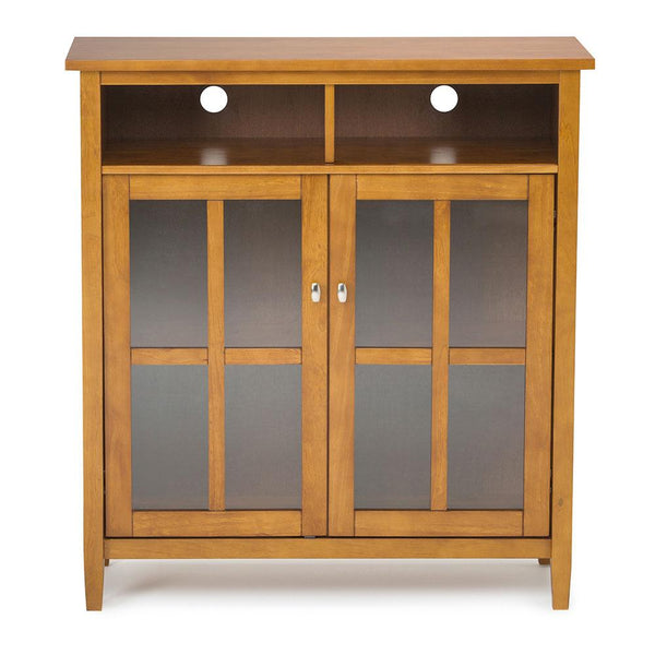 Light Golden Brown | Warm Shaker 39 inch Medium Storage & Media Cabinet