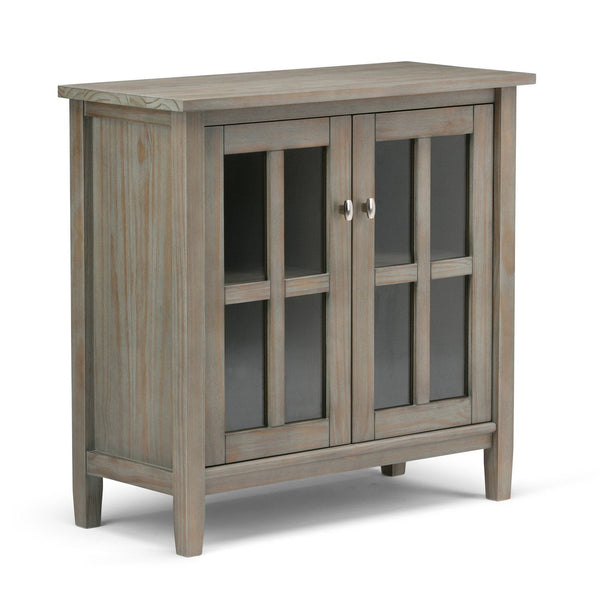 Distressed Grey | Warm Shaker 32 inch Low Storage Cabinet