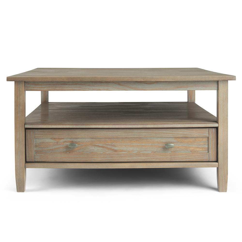 Distressed Grey | Warm Shaker Square Coffee Table