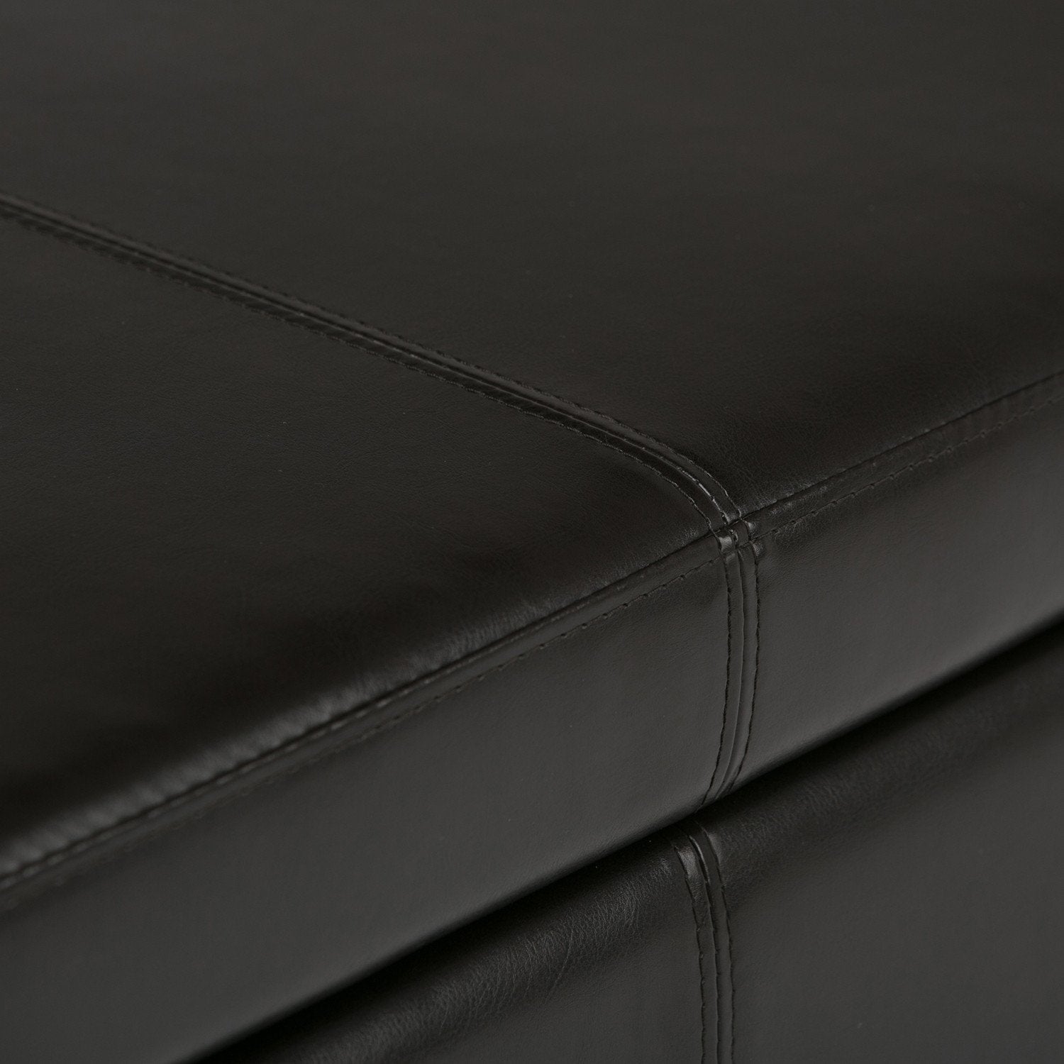 Tanners Brown Vegan Leather | Avalon Vegan Leather Storage Ottoman