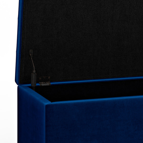 Blue Velvet Fabric | Cosmopolitan Storage Ottoman in Velvet Fabric