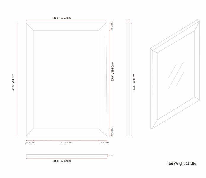 Athena Rectangular Decor Mirror