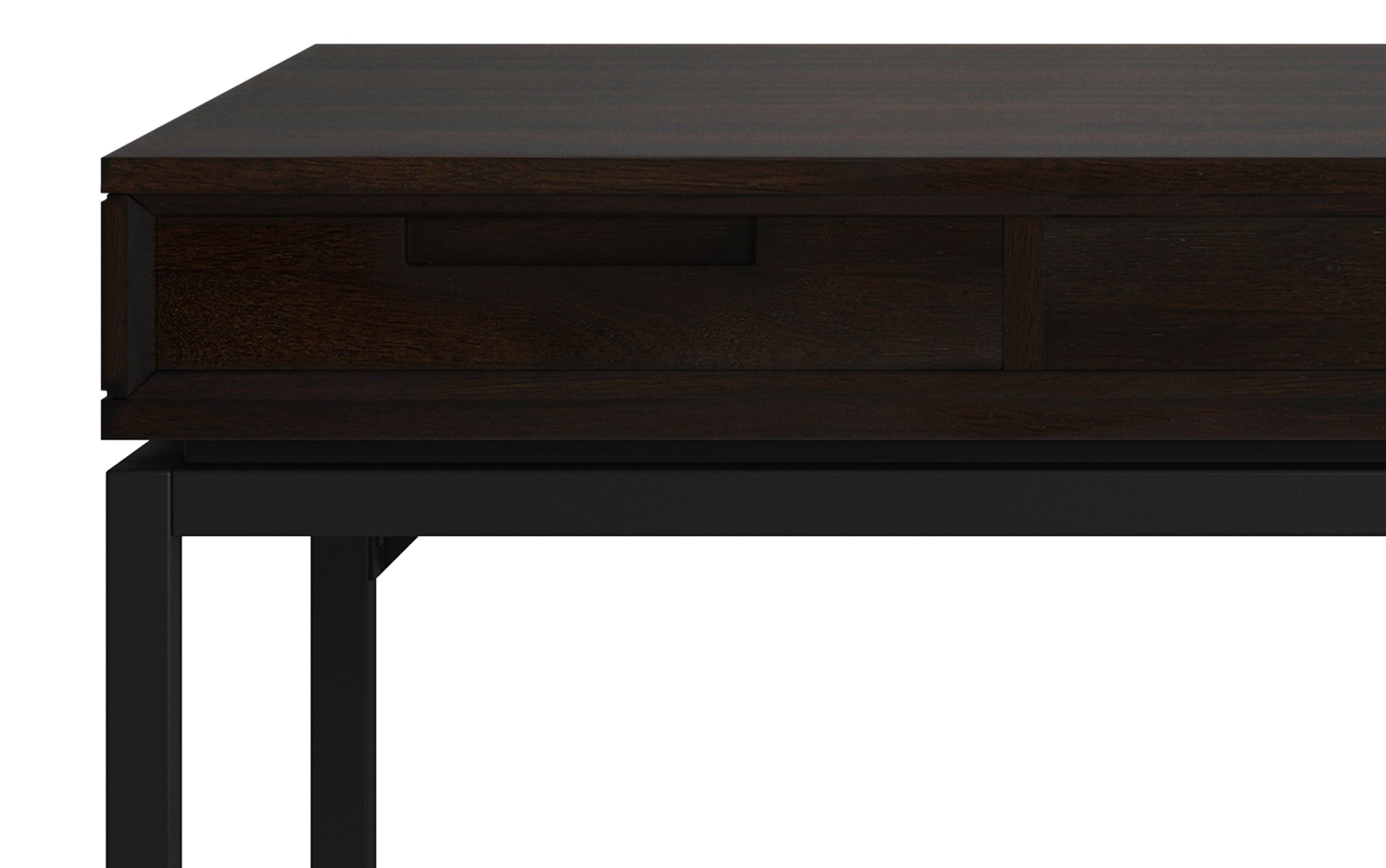 Hickory Brown Solid Wood - Rubber | Banting Mid Century Desk