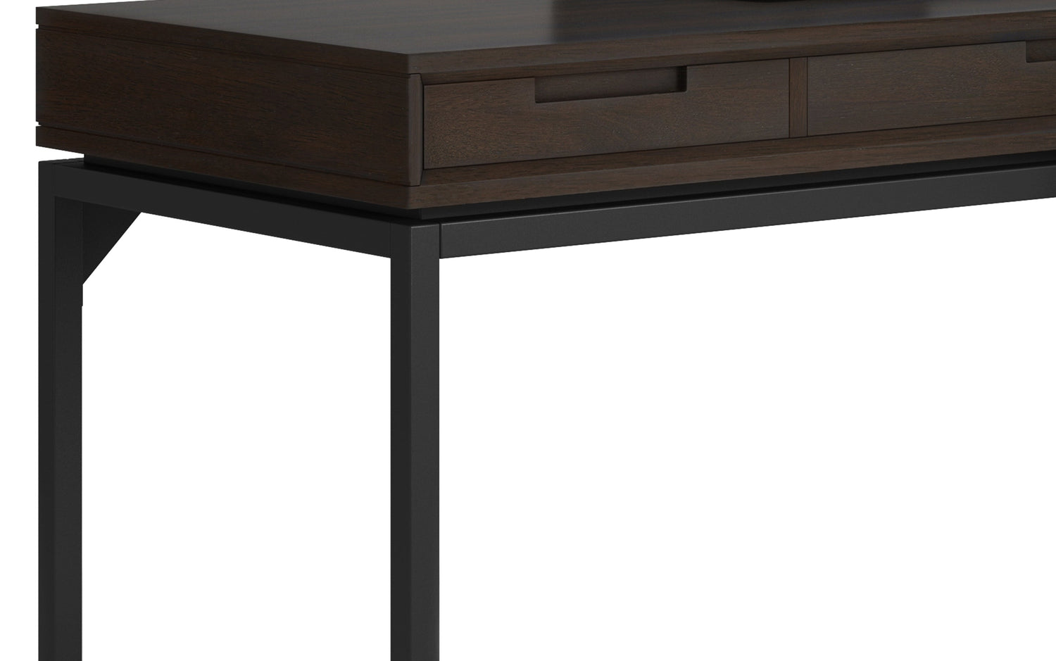 Hickory Brown Solid Wood - Rubber | Banting Mid Century Desk