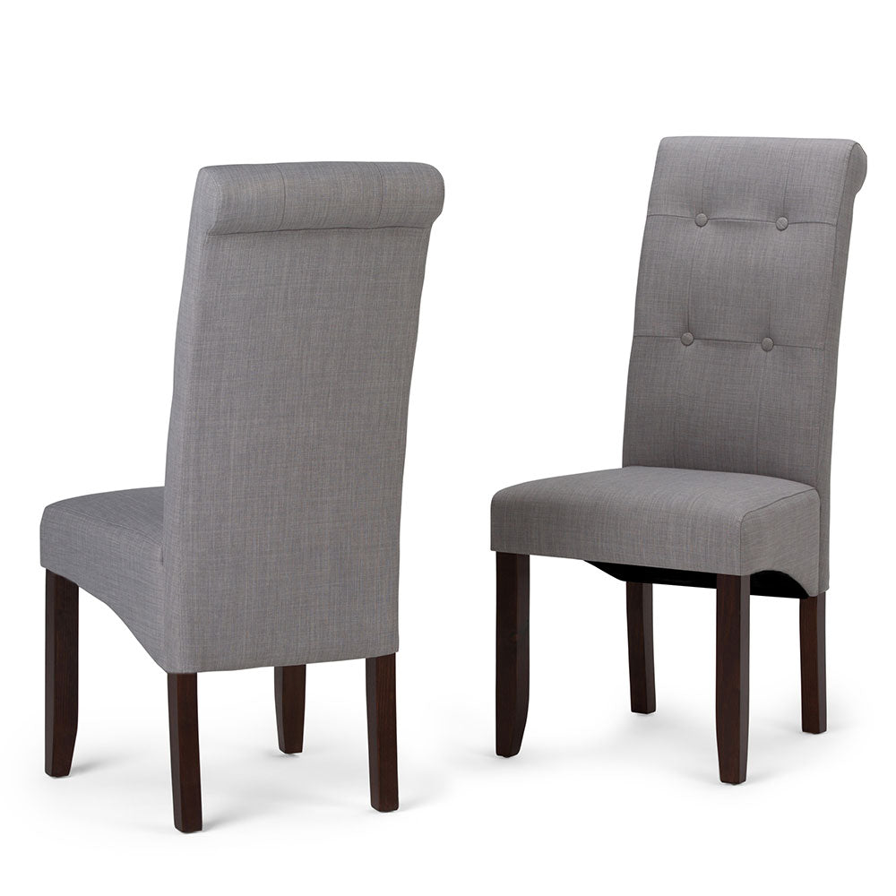 Dove Grey Linen Style Fabric | Cosmopolitan Dining Chair in Linen