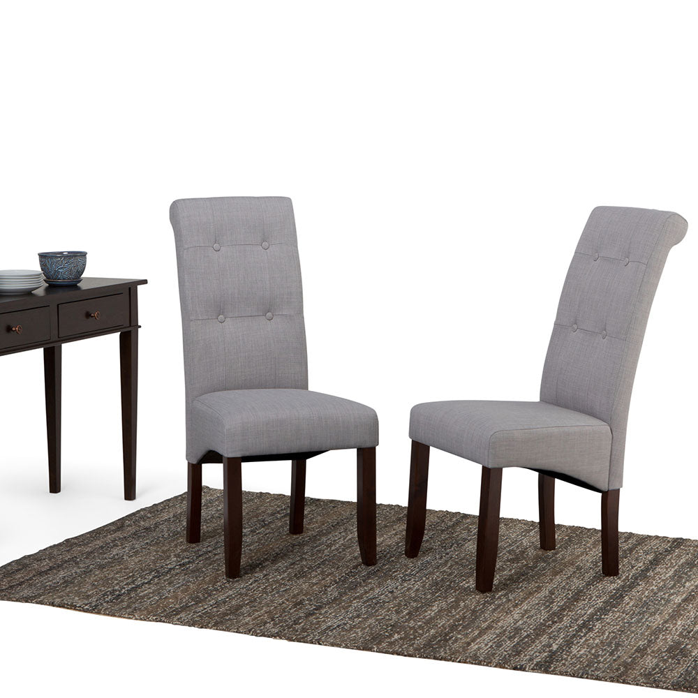 Dove Grey Linen Style Fabric | Cosmopolitan Dining Chair in Linen