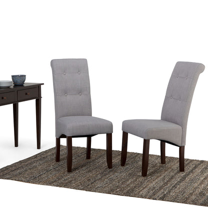 Dove Grey Linen Style Fabric | Cosmopolitan Dining Chair in Linen