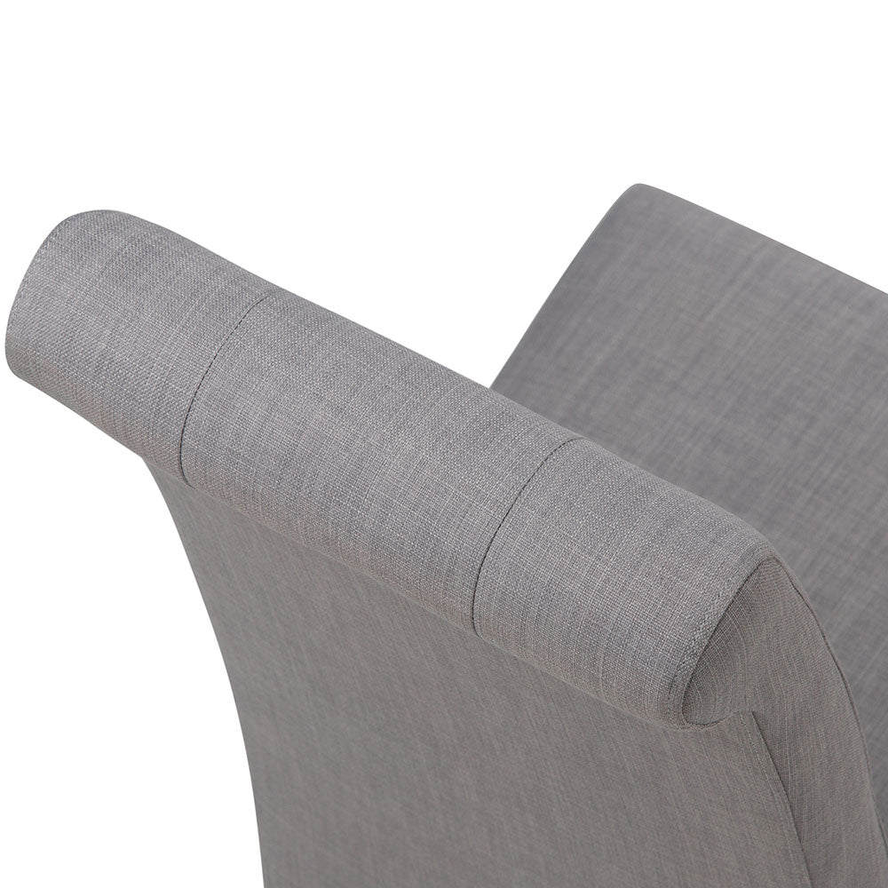 Dove Grey Linen Style Fabric | Cosmopolitan Dining Chair in Linen