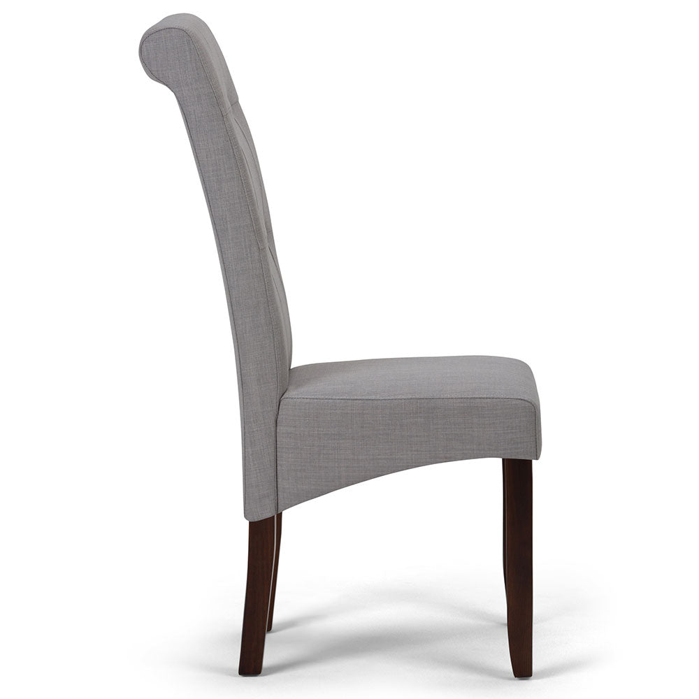 Dove Grey Linen Style Fabric | Cosmopolitan Dining Chair in Linen