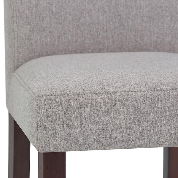 Cloud Grey Linen Style Fabric | Acadian Linen Look Fabric Parson Dining Chair (Set of 2)