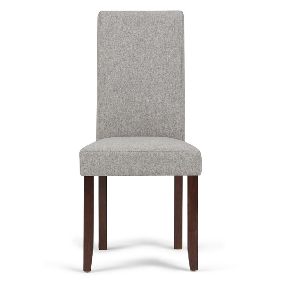 Cloud Grey Linen Style Fabric | Acadian Linen Look Fabric Parson Dining Chair (Set of 2)