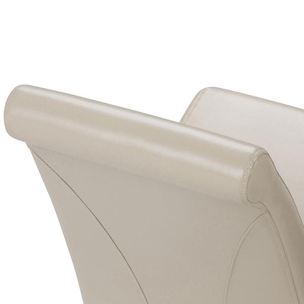  Satin Cream Vegan Leather | Avalon Deluxe Parson Dining Chair (Set of 2)