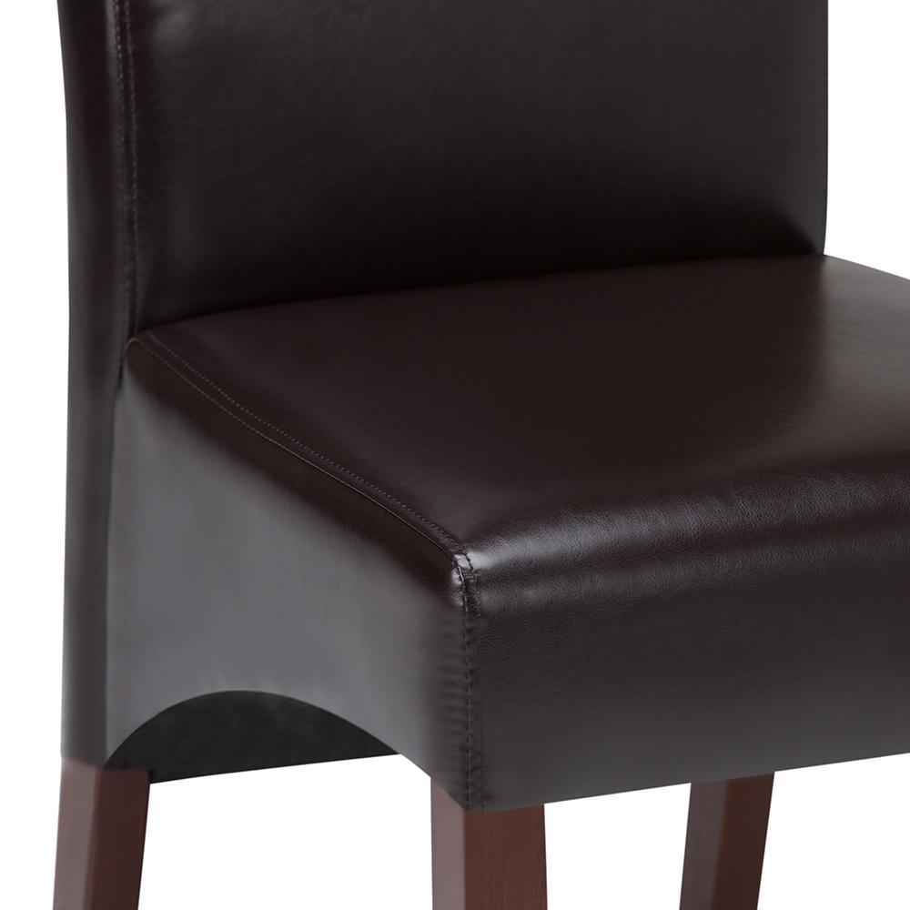 Tanners Brown Vegan Leather | Avalon Deluxe Parson Dining Chair (Set of 2)