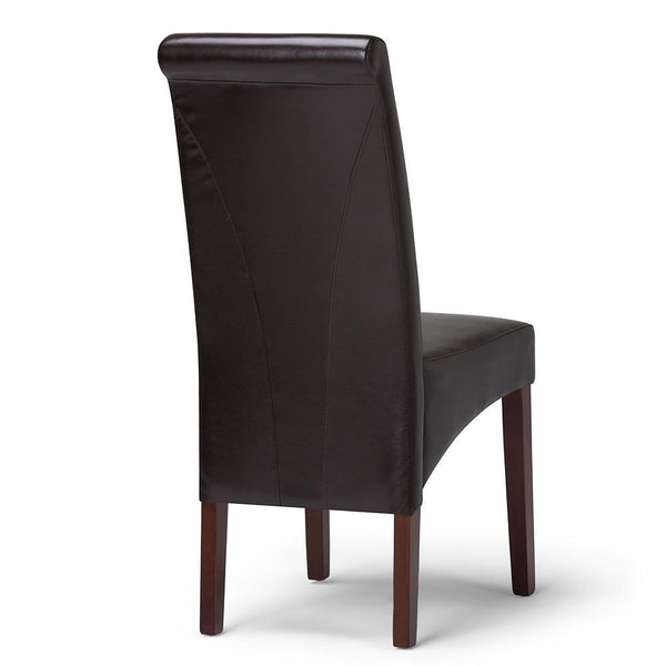 Tanners Brown Vegan Leather | Avalon Deluxe Parson Dining Chair (Set of 2)