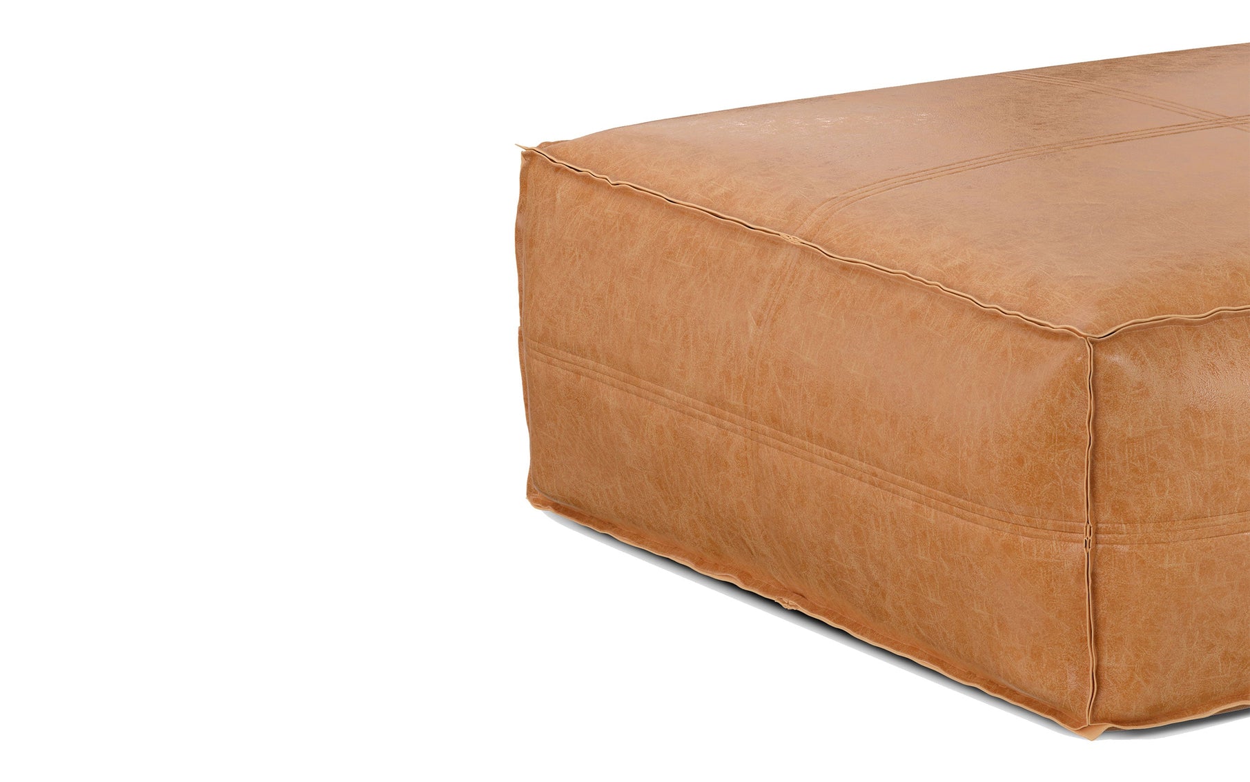 Distressed Brown | Brody Extra Large Pouf